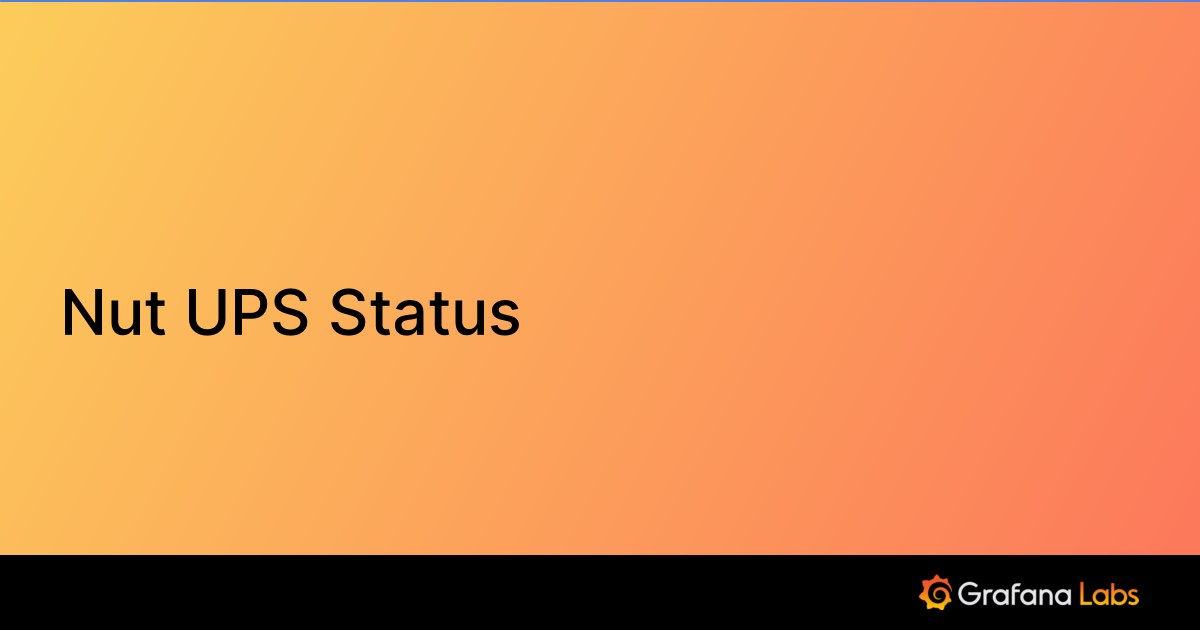 Nut UPS Status Grafana Labs